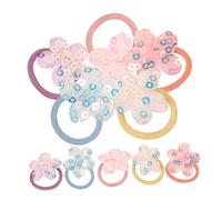 Milisten Lot de 10 Élastiques à Cheveux pour Petits Chiens en Maille Pailletée à Cinq Pétales, Accessoires Sûrs pour Toilettage, Bandeaux Colorés Adaptés Aux Chiots Et Petits Animaux De Compagnie