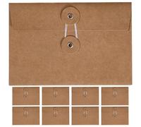 Milisten Lot de 10 Enveloppes Kraft Rétro 17 X 11,5 Cm, Pochettes de Rangement pour Lettres et Documents, Enveloppes Multifonctionnelles pour Invitations, Fêtes et Organisation de Bureau