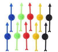 Milisten Lot de 10 Flèches de Jeu en Plastique Ventouse Accessoires pour Plateau Tournant 10 CM Flèches de Jeu de Société Multicolores Indicateurs pour Soirées et Jeux de Hasard