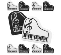 Milisten Lot de 10 Mini Gommes à Piano Pratiques de Triangle Gomme à Crayon Multifonctions pour Garçon et Filles Couleurs Noir et Blanc pour École et Activités Artistiques