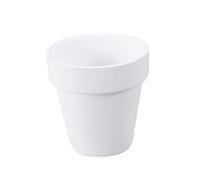 Milisten Lot de 10 Petits Pots de Fleurs Blancs avec Drainage 8 X 8 Cm en Céramique pour Plantes Succulentes pour La Maison pour Un Mariage