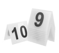 MILISTEN Lot de 10 plaques d'immatriculation pour tente de table, décoration de scène de crime, numéros de table dans le restaurant, fête de mariage, marquage de preuve, tentes d'identité, nombre