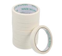 Milisten Lot de 10 Rubans de Masquage Adhésifs en Papier Crépon Blanc Simple Face 20 Mm X 20 M, Facile à Déchirer, pour Peinture en Aérosol et Bricolage Artistique