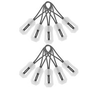 Milisten Lot de 10 Tirettes de Fermeture Éclair Amovibles Tpu Phosphorescentes, Cordons de Tirage Résistants pour Paquet à Dos et Bagages, Accessoires de Réparation pour Activités de Plein