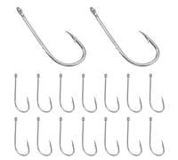 Milisten Lot de 100 Hameçons Pieuvres à Tige Barbelée en Acier Carbone Taille 4, Hameçons Décalés Porte-appâts pour Pêche en Eau Douce et Salée, Crochet Double Ardillon pour Rétention