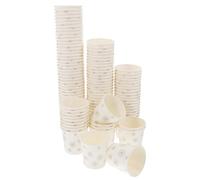 Milisten Lot de 100 Mini Verrines à Dessert en Papier 30ml Jetables, Faciles à Transporter, Design Élégant, pour Goûter la Maison Voyage