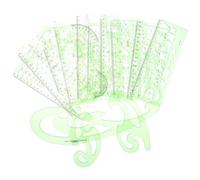 Milisten Lot de 13 Pochoirs Géométriques en Plastique Pet Résistant, Règles à Dessin Multifonctions pour Architecture, Dessin Technique et Conception Artistique, Outils Légers et Portables