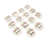 Milisten Lot De 14 Cartes D'étapes En Pour Nourrissons Jalons Mensuels Colorés Accessoires Photo Sans Produits Chimiques Pour Bébés Décoration Pour Albums Souvenirs Pour Parents