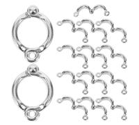 Milisten Lot de 15 Bagues Ouvertes pour Oiseaux en Métal Résistantes Taille 10 Verrou Adaptées pour Calopsittes Perroquets Gris du Gabon et Conures pour Entraînement et Identification