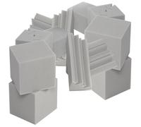 Milisten Lot de 16 Panneaux Acoustiques Absorbants en Mousse Haute Densité Gris Pièges à Basses Fréquence pour Isolation Phonique Murale Acoustique Studio et Home Cinéma du Bruit et