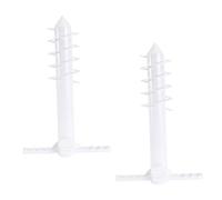 Milisten Lot De 2 Ancre De Plage Professionnelle Abs Épaissie Blanche 38x25cm, Porte-Parapluie Portable pour Plage Et Extérieur, Ancre De Sable Pratique Et Robuste à Vis Spiralée