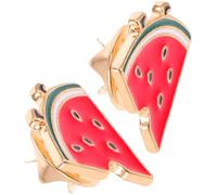 Milisten Lot de 2 Broches Pastèque en Alliage, Épingles à Châle Dessin Animé, Accessoires D'été pour Vêtements et Paquet, Légères et Colorées, pour Fêtes et Usage Quotidien