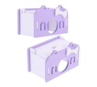 Milisten Lot De 2 Cachettes en PVC pour Hamster Nain Maison Petites Cachettes Solide Taille Petite Jouets Fournis pour Cage Hamster Domestique Usage Années Quatre Saisons Et Petits Rongeurs