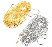 Milisten Lot de 2 Chaînes de Mesure pour Filet de Volleyball en Acier Inoxydable Outil d'Arbitre Précis pour Hauteur de Filet Chaîne Argentée et Dorée Compacte Équipement Portable pour