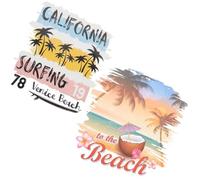 Milisten Lot de 2 Écussons Thermocollants à Fleurs pour T-shirts, Transfert à Chaud, Autocollants Décoratifs pour Vêtements D'été, Patchs Thermocollants DIY pour Réparation