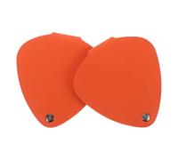 Milisten Lot de 2 Étuis Compacts pour Médiators de Guitare Orange, Pochette de Rangement Multi-Compartiments, Accessoire Guitare Pratique pour Home Studio et Concerts