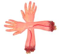 Milisten Lot de 2 Fausses Mains Cassées Réalistes pour Halloween, Accessoires de Simulation Sanglants, Taille Garçon et Filles, Décoration Terrifiante pour Fête et Déguisement, Jouets