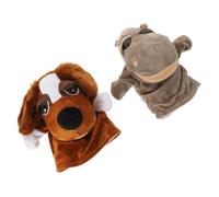 Milisten Lot De 2 Marionnettes À Main pour Enfants Jouets Créatifs Jouets Interactifs Simulation De Dessin Animé Modèle Animal Éducatif Précoce en Peluche