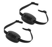 Milisten Lot de 2 Mentonnières de Sport Réglables avec Sangle Rembourrée Noire Protection Renforcée du Menton pour Casques de Hockey Rugby et Football Américain Jugulaire Stable à