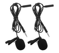 Milisten Lot de 2 Mini Microphones Cravate Filaires pour Téléphone Portable, Microphone à Condensateur Omnidirectionnel, de Bruit, Clip Rotatif 360°, pour Enregistrement Vocal,