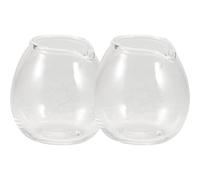Milisten Lot de 2 Mini Pichets à Lait Transparents en Verre 20 Ml Bec Verseur, Petits Pots pour Lait, Sauce Soja et Miel, Ustensile Polyvalent pour Table Cuisine, Verre Finement Poli,