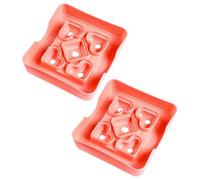 Milisten Lot de 2 Moules à Sandwich Mini de Cœur Rose, Plastique Sûr, Format Compact Empilable, Ustensiles Pratiques pour Atelier de Pâtisserie Cuisine Familiale, Adaptés au Voyage