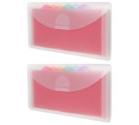Milisten Lot de 2 Organiseurs de Documents Accordéon Mini 13 Compartiments, Petit Dossier de Rangement pour Reçus et Papiers de Bureau, Classeur Multi-usage pour Bureau, Maison et Voyage,
