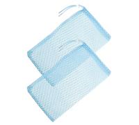 Milisten Lot de 2 Paquet à Pointes en Filet Bleu Ciel 28X15 CM avec Fermeture à Cordon pour Rangement Chaussures de Danse Paquet à Chaussures de Ballet Respirant et Portable pour Voyages