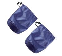 Milisten Lot de 2 Paquets de Rangement pour Doudounes à Cordon Paquet de Voyage en Tissu Oxford Bleu Foncé à Motifs Géométriques Diamètre 19 CM Hauteur 32 CM Compressible Léger pour