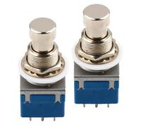 Milisten Lot de 2 Pédales de Commande au Pied 3Pdt Bleu Pbs24B Interrupteur True Bypass pour Pédale d'Effet Guitare Bouton de Verrouillage Accessoire Guitare pour Performances Live et