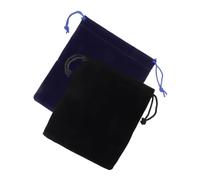 Milisten Lot de 2 Pochettes à Cordon pour Cube en Peluche Noire, Paquet de Rangement Polyvalent et Résistant à L’Usure, pour Accessoires et Jeux en Déplacement