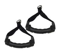 Milisten Lot de 2 Poignées de Corde de Traction Noires Anneau Accessoires de Musculation pour Entraînement Fitness Compatibles Appareils de Gym à Domicile et Machines à Câbles Prise