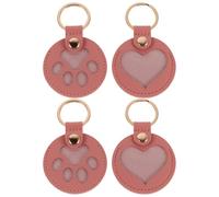 Milisten Lot de 2 Porte-clés Souvenirs en Poils d'animaux : Porte-clés Souvenir pour Ranger Les Poils d'animaux - Pendentif Patte d'animal en d'un Animal (Chat ou Chien)