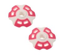 Milisten Lot de 2 Rondelles Anti-Boue Amovibles pour Bâtons de Randonnée, Panier à Neige Rose et Blanc, Légères et Compatibles la Plupart des Bâtons de Marche, pour Randonnée, Camping