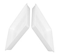 Milisten Lot de 2 Soucoupes Carrées pour Plantes 35 Cm pour Balcon et Jardin, Bac de Récupération d'eau en Plastique Épais Blanc, Plateau Carré Drainage pour Pots Succulentes et Bonsaïs