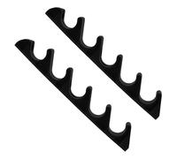 Milisten Lot de 2 Supports de Réglage 5 Positions pour Chaise Longue D'extérieur, Plastique PP Noir, Ajusteur Robuste Compatible Mobilier de Jardin et Chaise de Bureau, Accessoire Pratique
