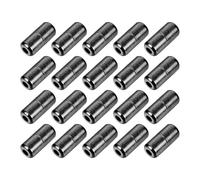Milisten Lot de 20 Boucles Métalliques Capsules pour Lacets, Accessoires Pas de Lacets à Nouer, Verrouillage Sécurisé, Couleur Noire, Légères et Compactes, Adaptées Chaussures de Sport