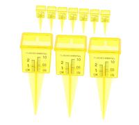 Milisten Lot de 20 Pluviomètres pour Pelouse Installation Facile Outil De Mesure des Précipitations Pluviomètre pour Terrasse Jaune