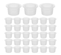 Milisten Lot de 200 Bouchons en Plastique Transparent Universels 18 Mm Joint Souple et 28 Dents pour Bouteilles D'huiles Essentielles et Pots de Fleurs, Remplacement Facile pour Décoration