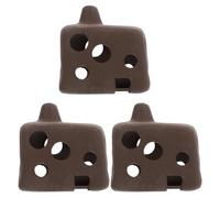 Milisten Lot de 3 cachettes rocheuses pour aquarium : grotte pour animaux aquatiques, pour se reproduire, jouer et se reposer, ornements pour aquarium, pierre Betta, crevettes, cachette pour poissons,