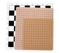 Milisten Lot De 3 Échiquiers Pliables Double Face Échiquier Portable Tapis D'Échecs Pliable Xiangqi Accessoire De Jeu D'Échecs Chinois Accessoire D'Échecs Simple Plateau