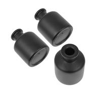 Milisten Lot de 3 Flacons de Parfum D’intérieur 50ml en Verre Noir Mat, Diffuseurs sans Flamme Polyvalents pour Aromathérapie, Décoration Maison, Bureau et Spa, Flacons de Diffusion