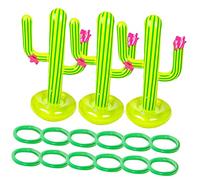 Milisten Lot De 3 Jouets Gonflables en Forme De Cactus pour Bébé Amusants Et Flottants pour Enfants Anneau De Lancer pour Piscine Fête Natation Plage en PVC