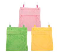 Milisten Lot de 3 Lits Suspendus pour Hamster en Tissu Doux 24,4 X 16,5 Cm, Hamacs pour Petits Animaux de Compagnie, Accessoires pour Cage, Lit de Couchage Chaud pour Planeur de Sucre,