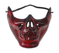 Milisten Lot de 3 masques demi-visage en forme de crâne, réalistes et effrayants, style squelette, pour cosplay, déguisement, masque gothique de démon/zombie pour adultes