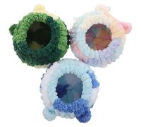 Milisten Lot de 3 Nids Douillets pour Oiseaux en Peluche Lit Chaud et Moelleux pour Perruches Calopsittes et Petits Perroquets Abri D’Hiver Confortable pour Cage Nettoyage Facile