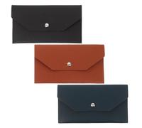 Milisten Lot de 3 Pochettes pour Billets Portefeuille Tendance pour Femme - Organiseur de Cartes en Cuir PU - Pochette légère pour gérer Son Budget et Ses factures