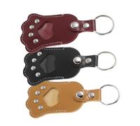 Milisten Lot De 3 Porte-Clés Commémoratifs pour Animaux De Compagnie en Cuir PU avec Poils De Chien
