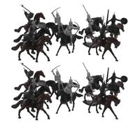 Milisten Lot de 32 Figurines De Chevaliers Et Soldats Figurines De Collection Petits Soldats Militaire Mini-Soldats