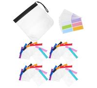 Milisten Lot de 39 Set de Sachets Transparents à Fermeture Zip Auto-Scellants Étiquettes Vierges Mini-Sachets en Plastique Multicolores pour Rangement de Pilules Compléments Alimentaires